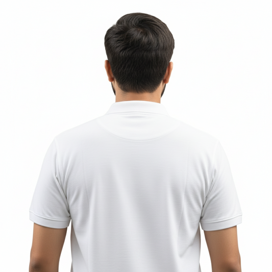 Cotton Pique Polo T-shirt – White