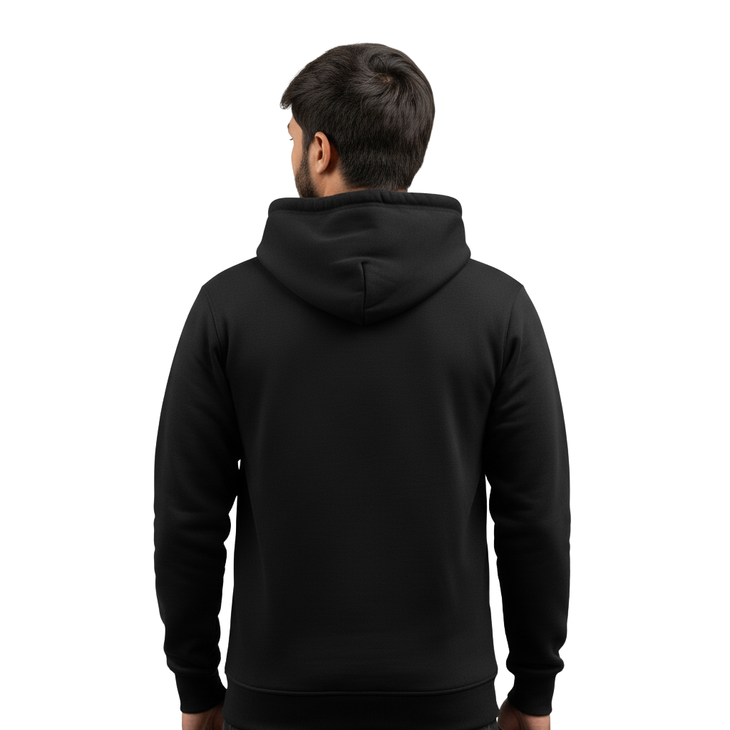 Plain Black Pullover Hoodie – Oversized Unisex | Aleeswear