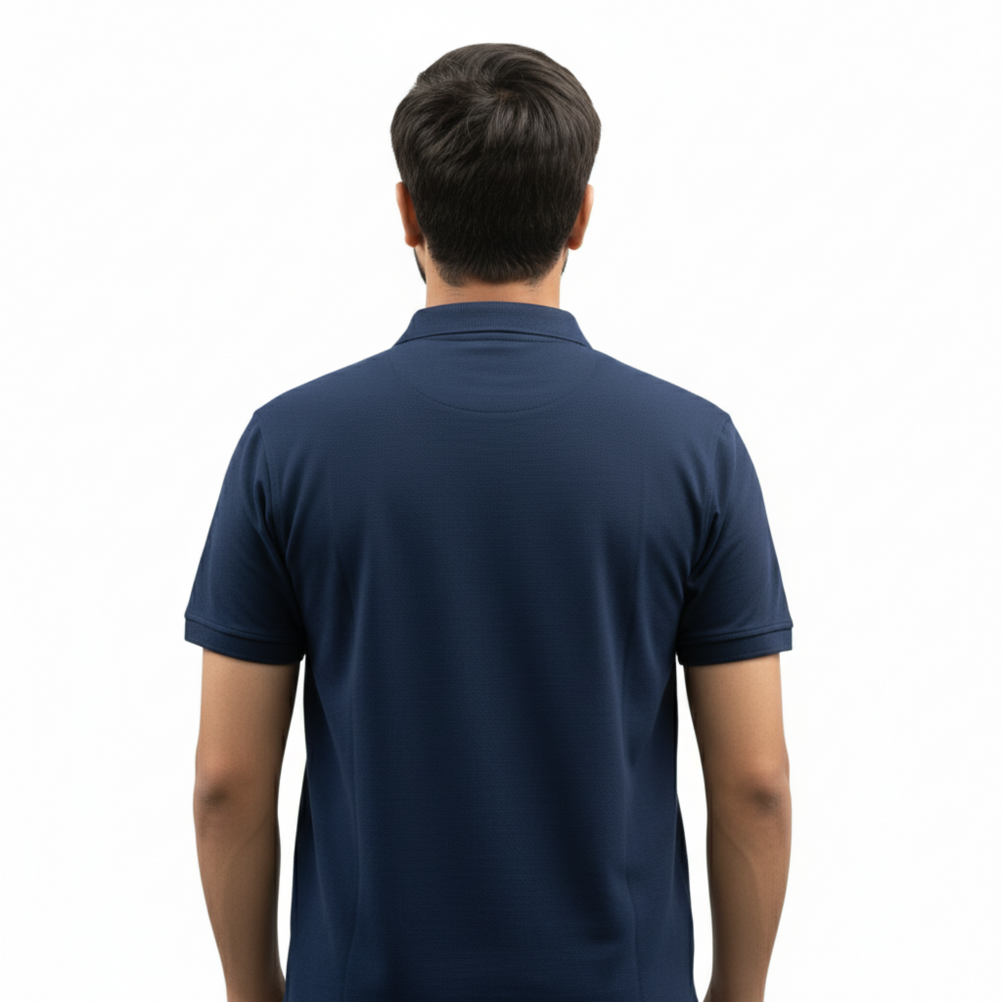 Cotton Pique Polo T-shirt – Navy Blue
