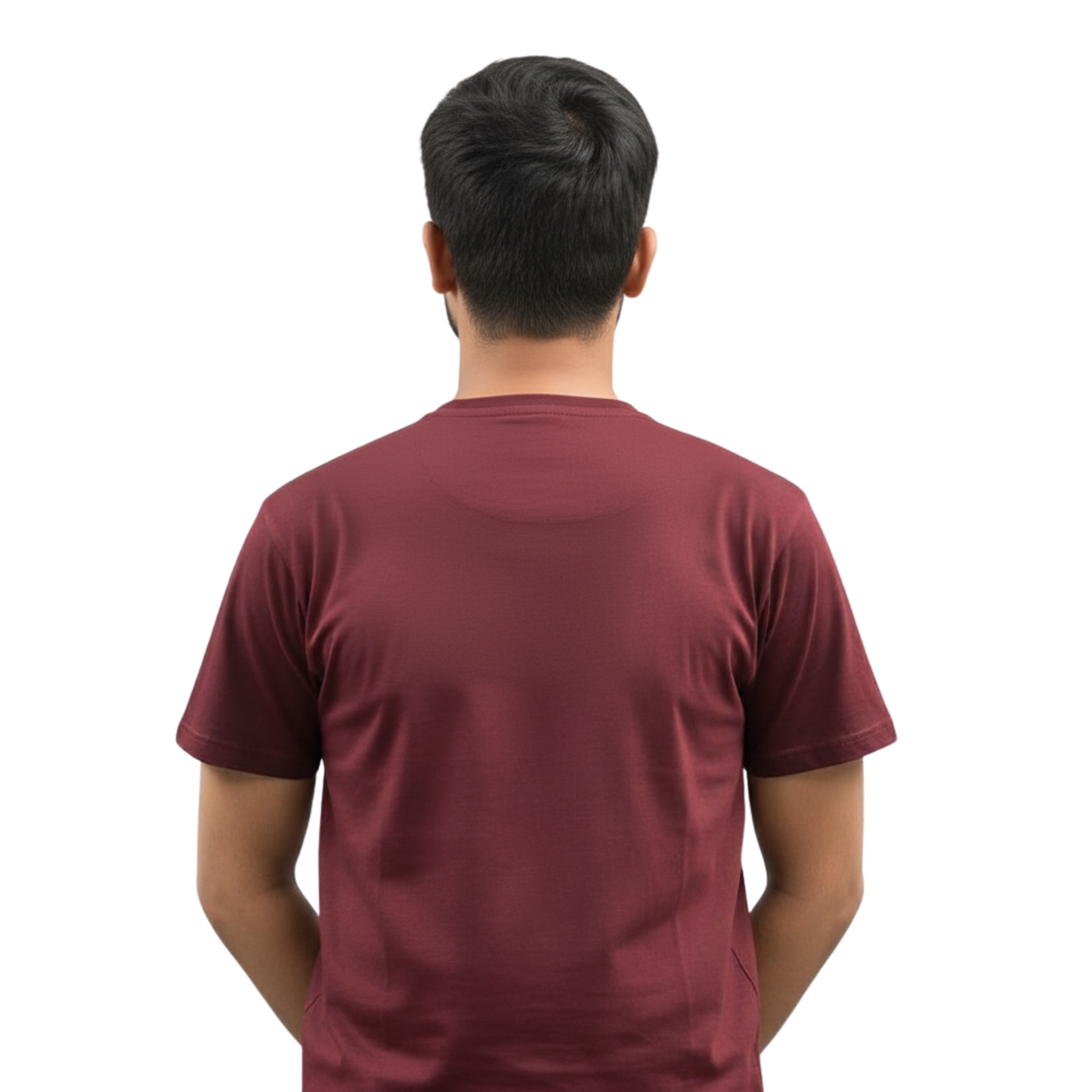 Premium cotton jersey Round Neck, Crew Neck Maroon T-Shirt