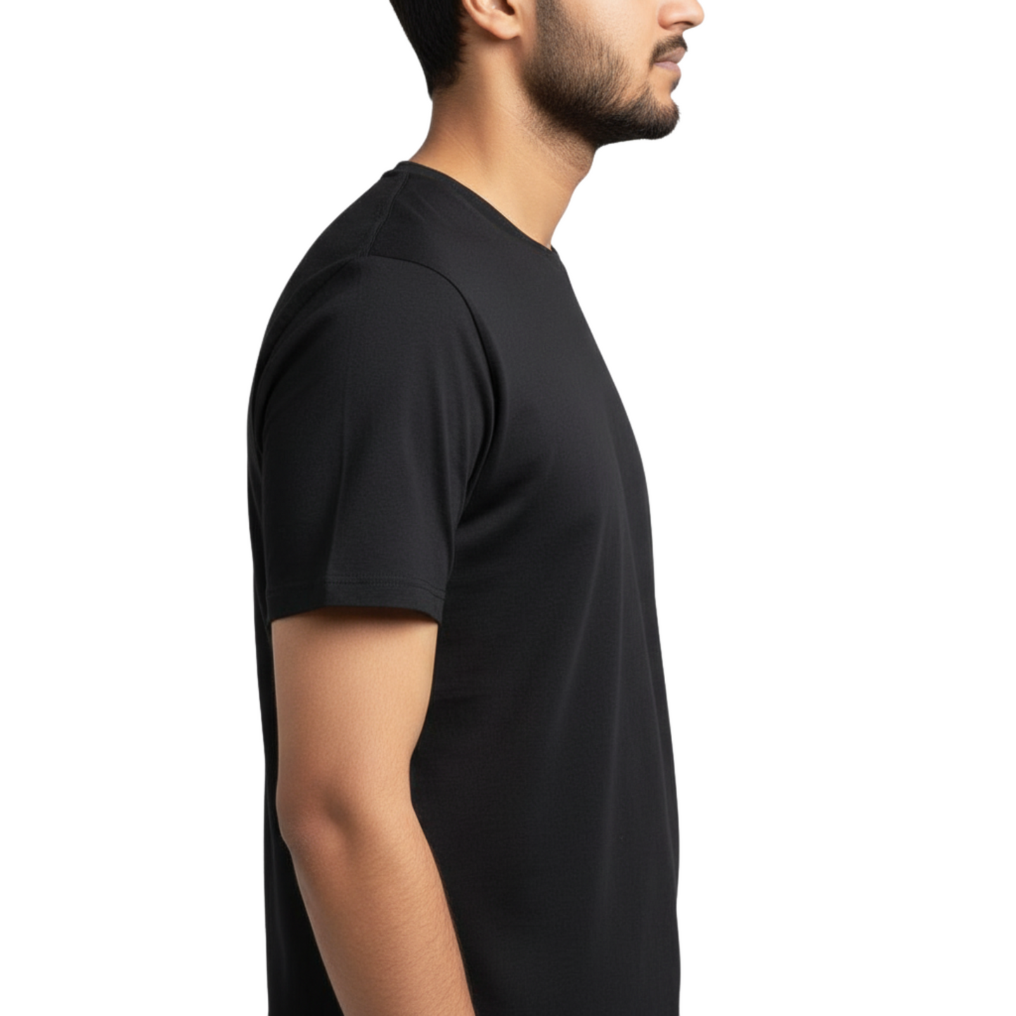 Premium cotton jersey Round Neck, Crew Neck Men’s Essential Black T-Shirt