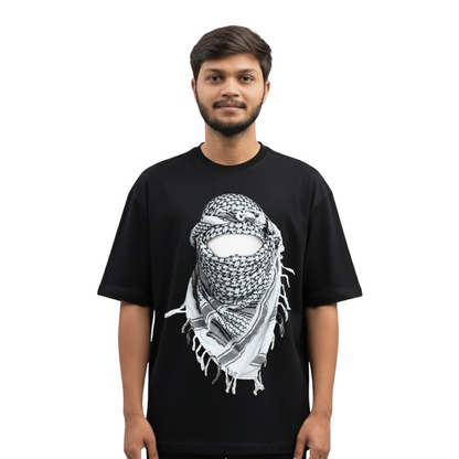 Keffiyeh Statement Tee | Cultural Solidarity Scarf Graphic T-Shirt
