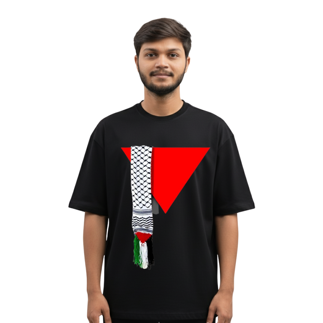 The Red Triangle Keffiyeh Tee | Symbolic Solidarity T-Shirt