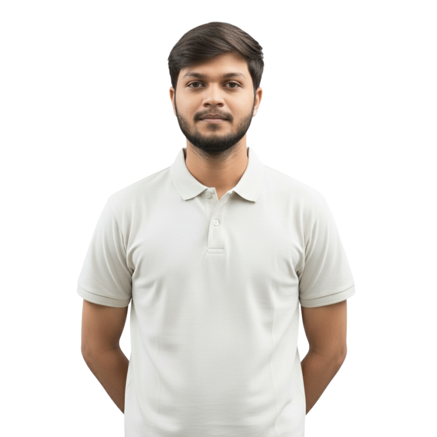Cotton Pique Polo T-shirt – White