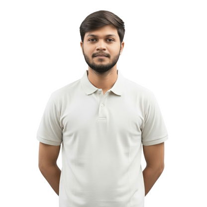 Cotton Pique Polo T-shirt – White